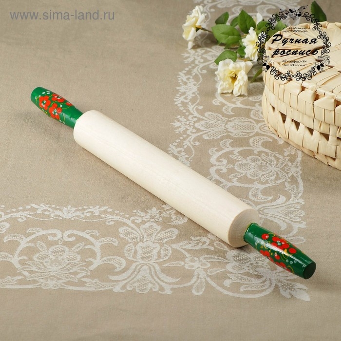 Скалка, 42×5 см, хохлома, микс Скалка, 42×5 см, хохлома, микс