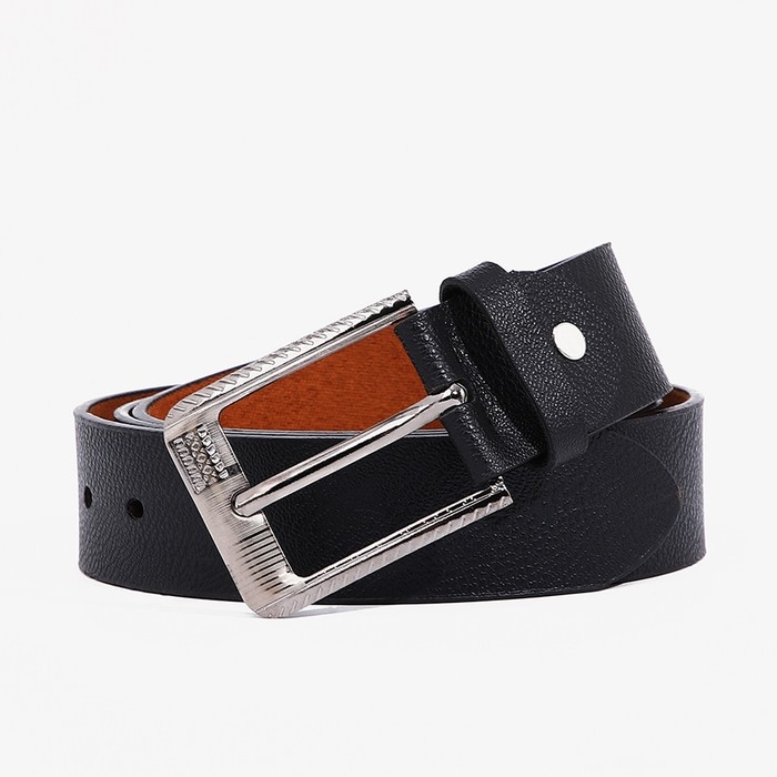 Ремень мужской, ширина 3.5 см, винт, пряжка металл, цвет чёрный Ремень мужской, ширина 3.5 см, винт, пряжка металл, цвет чёрный