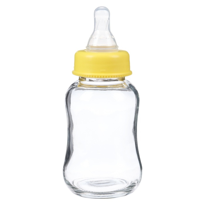 Бутылочка для кормления, классическое горло, стекло, быстрый поток, от 6 мес., 150 мл., цвет МИКС Бутылочка для кормления, классическое горло, стекло, быстрый поток, от 6 мес., 150 мл., цвет МИКС