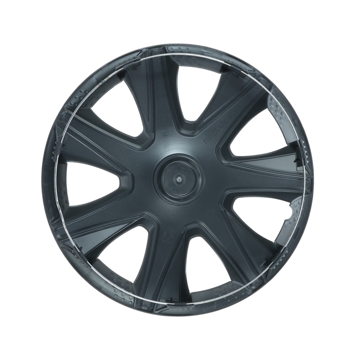 Колпаки колесные R15 Колпаки колесные R15 "ДЖОЙ ", серебристо-черный, карбон, набор 4 шт