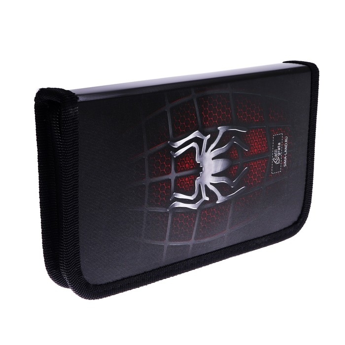 Пенал 1 секция 115 х 205 х 30 мм, Calligrata Пенал 1 секция 115 х 205 х 30 мм, Calligrata "Паук", ламинированный картон