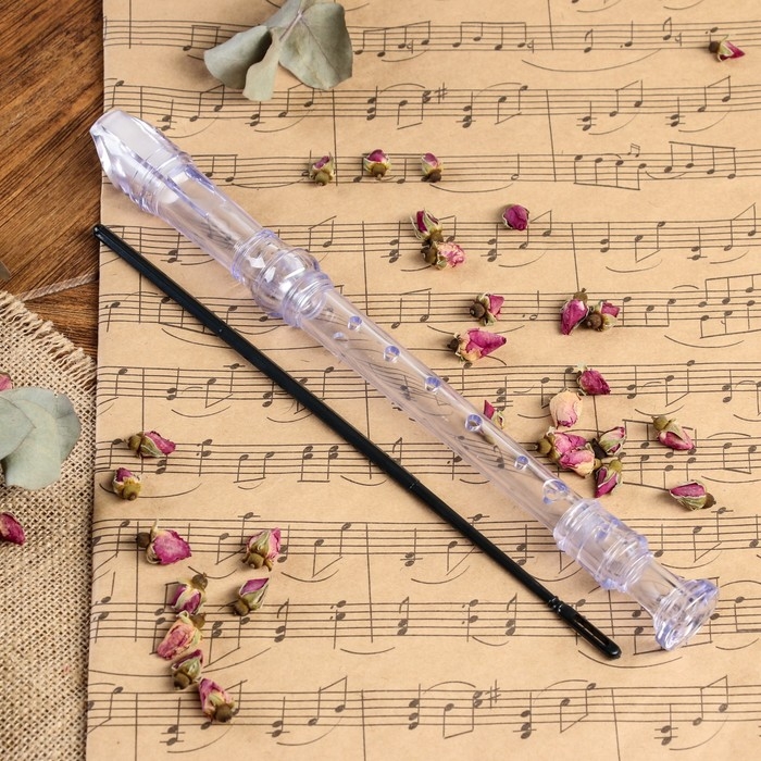 Блокфлейта Music Life, 8 отверстий, немецкая система, белая Блокфлейта Music Life, 8 отверстий, немецкая система, белая