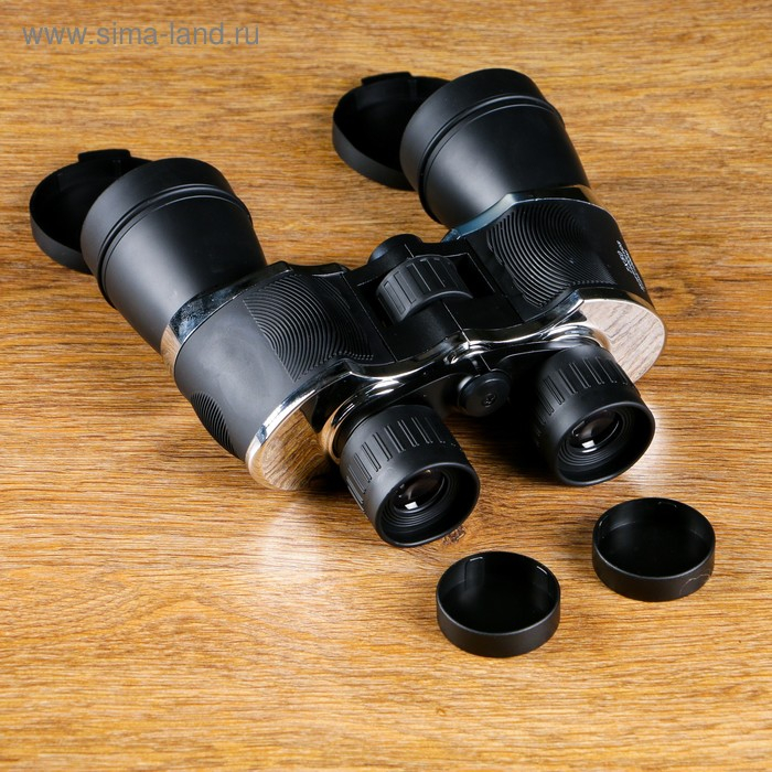 Бинокль 7х50,  Бинокль 7х50, "Лесной массив", черный, серебристые вставки пластик