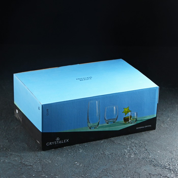 Набор стаканов для воды Bohemia Crystal «Клаб», 300 мл, 6 шт Набор стаканов для воды Bohemia Crystal «Клаб», 300 мл, 6 шт