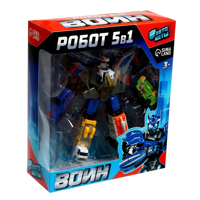 Робот «Воин», трансформируется, собирается из 5 машинок