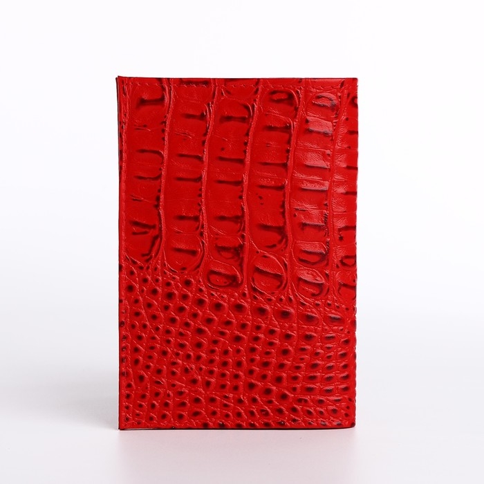 Обложка для паспорта, кайман, цвет красный Обложка для паспорта, кайман, цвет красный