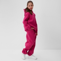 Костюм детский (худи, брюки) MINAKU: Basic Line KIDS, oversize, цвет фуксия, рост 128