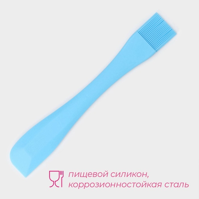 Кисть Доляна «Дуэт», силикон, 26×4×1 см, цвет голубой Кисть Доляна «Дуэт», силикон, 26×4×1 см, цвет голубой