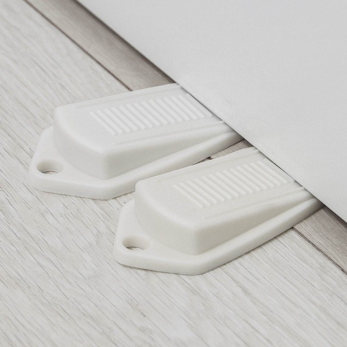 Стоппер для дверей, набор 2 шт., цвет белый, Крошка Я Стоппер для дверей, набор 2 шт., цвет белый, Крошка Я