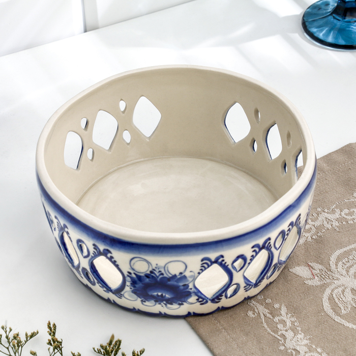 Подставка для яиц Подставка для яиц "Куличница", гжель, фарфор, 25х11 см