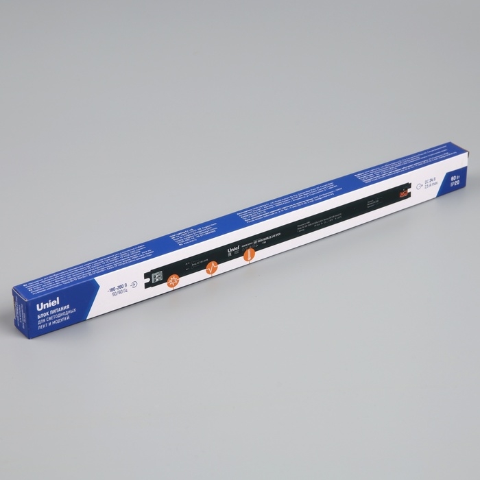 Ультратонкий блок питания для светодиодных лент и модулей Uniel PRO, 60 Вт, 24 В, IP20 Ультратонкий блок питания для светодиодных лент и модулей Uniel PRO, 60 Вт, 24 В, IP20