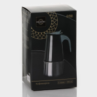 Кофеварка гейзерная Magistro Classic black, на 6 чашек, 300 мл, цвет чёрный