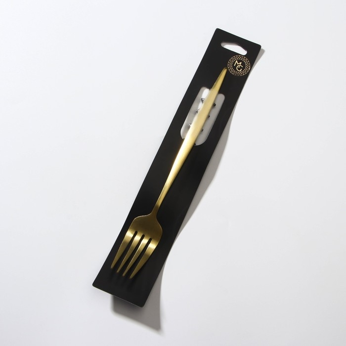 Вилка столовая из нержавеющей стали Magistro «Оску базис», h=20,5 см, цвет золотой Вилка столовая из нержавеющей стали Magistro «Оску базис», h=20,5 см, цвет золотой