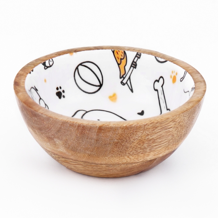 Миска деревянная с рисунком внутри 250 мл Миска деревянная с рисунком внутри 250 мл