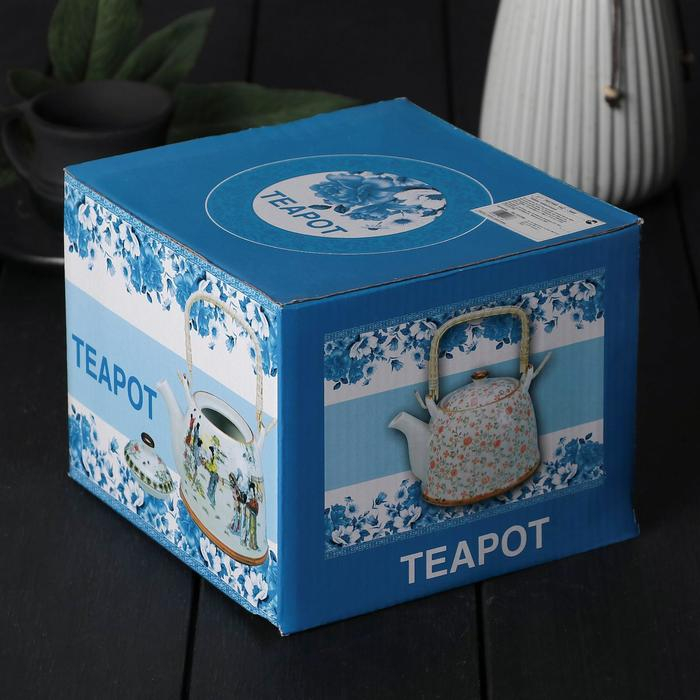 Чайник керамический заварочный с металлическим ситом «Лотос», 900 мл Чайник керамический заварочный с металлическим ситом «Лотос», 900 мл