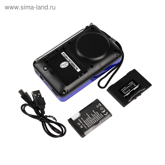 Радиоприемник  Радиоприемник "Сигнал" РП-222, 220 В, аккумулятор 400 мАч, USB, SD, дисплей