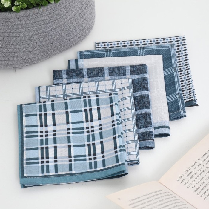 Платок носовой мужской 28х28см, 6шт, рис 21222-3, микс, ситец 100г/м, хл100% Платок носовой мужской 28х28см, 6шт, рис 21222-3, микс, ситец 100г/м, хл100%