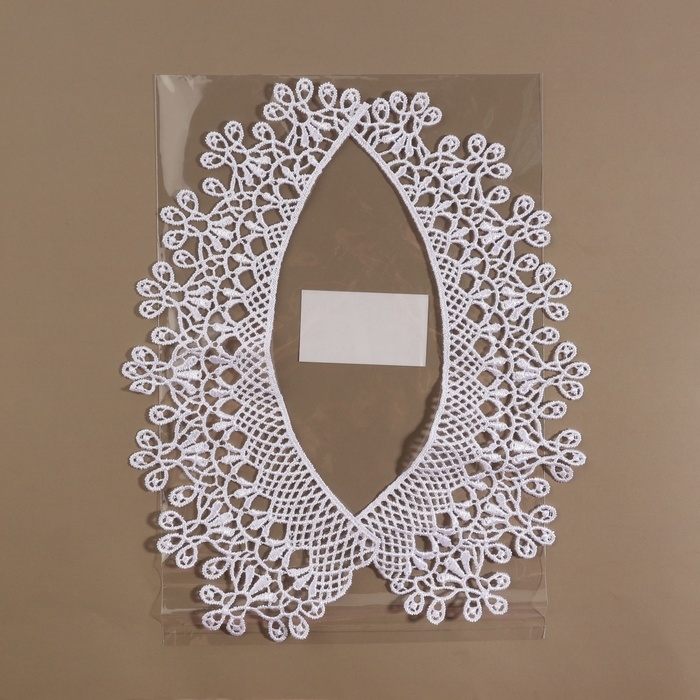 Воротник пришивной, гипюровый, 23 × 7,5 см, цвет белый Воротник пришивной, гипюровый, 23 × 7,5 см, цвет белый