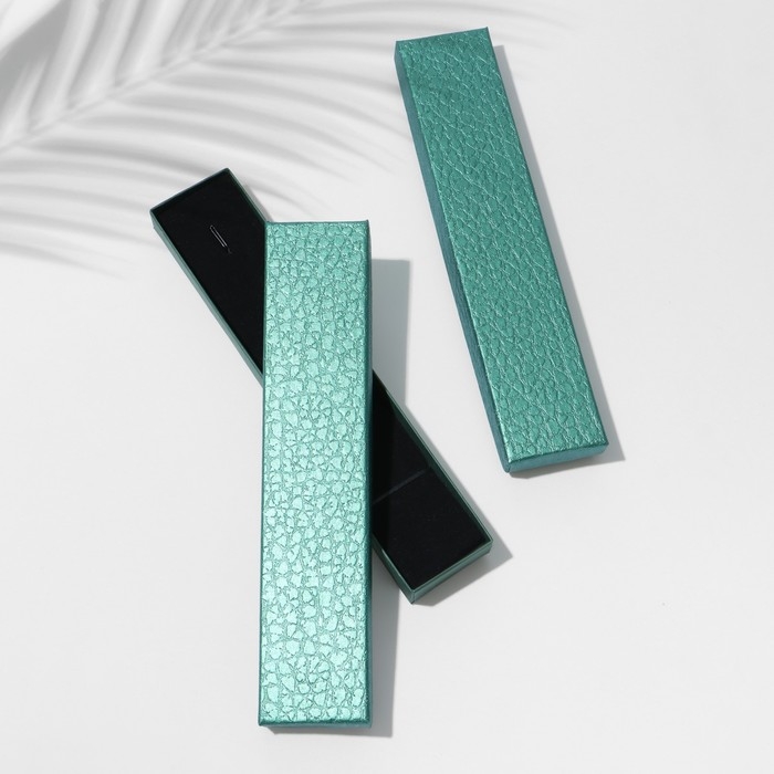 Коробочка подарочная под браслет/цепочку/часы «Животный принт» симпл,21×4, цвет зелёный Коробочка подарочная под браслет/цепочку/часы «Животный принт» симпл,21×4, цвет зелёный