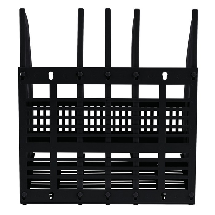 Лоток для бумаг cборный, вертикальный, LINE, 4 отделения, чёрный