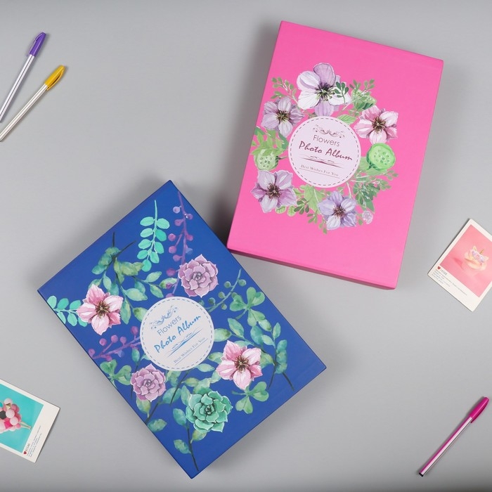 Фотоальбом на 200 фото 15х21 Фотоальбом на 200 фото 15х21 "Букет с лотосами" МИКС 33х23,5х5,5 см