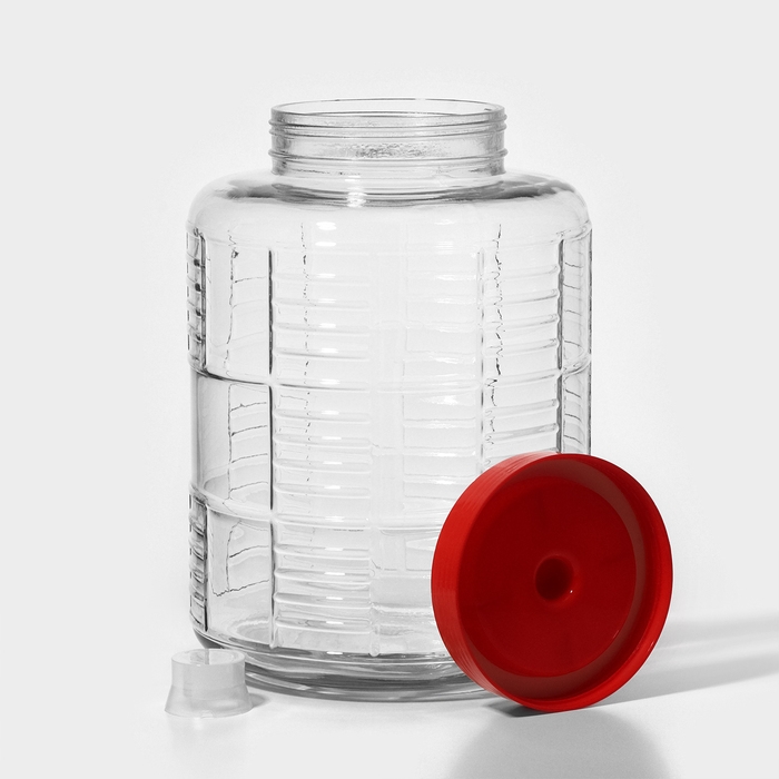 Банка стеклянная, с отверстием для гидрозатвора GL-70, 18 л Банка стеклянная, с отверстием для гидрозатвора GL-70, 18 л