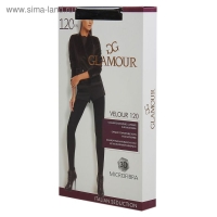 Колготки женские GLAMOUR Velour 120 цвет чёрный (nero), р-р 3