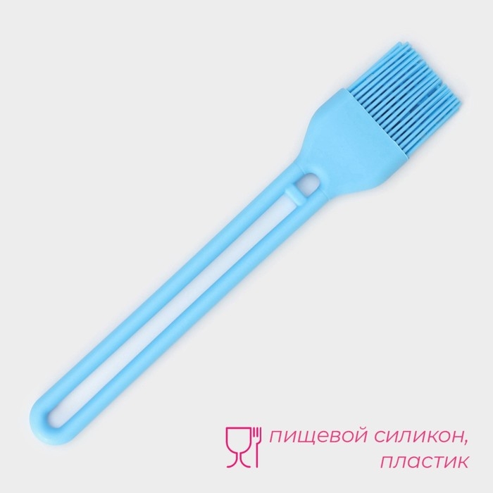 Кисть Доляна «Дуэт», силикон, 27,5×5×1,5 см, цвет голубой Кисть Доляна «Дуэт», силикон, 27,5×5×1,5 см, цвет голубой