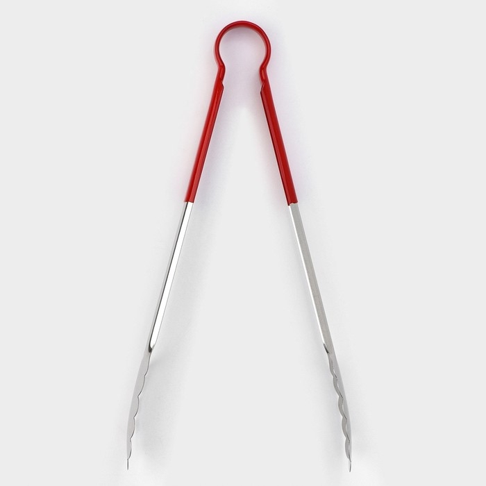 Щипцы кухонные Доляна «Краски», 29×4 см, 201 сталь, красные Щипцы кухонные Доляна «Краски», 29×4 см, 201 сталь, красные
