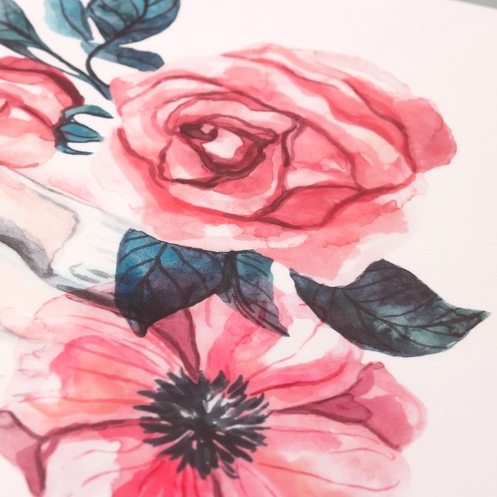 Наклейка пластик интерьерная цветная Наклейка пластик интерьерная цветная "Девушка в цветах" 30х45 см