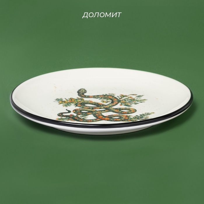 Тарелка новогодняя Доляна «Василиск», 24×24×2,5 см