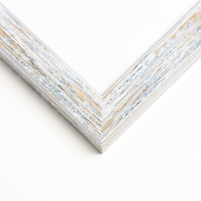 Фоторамка пластик Фоторамка пластик "Акварель" 30х40 см, морозное серебро