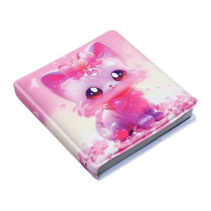 Записная книжка подарочная 96л,линия, цветной блок,обложка ПВХ 3D Кошка (9,5х10,5см) Записная книжка подарочная 96л,линия, цветной блок,обложка ПВХ 3D Кошка (9,5х10,5см)