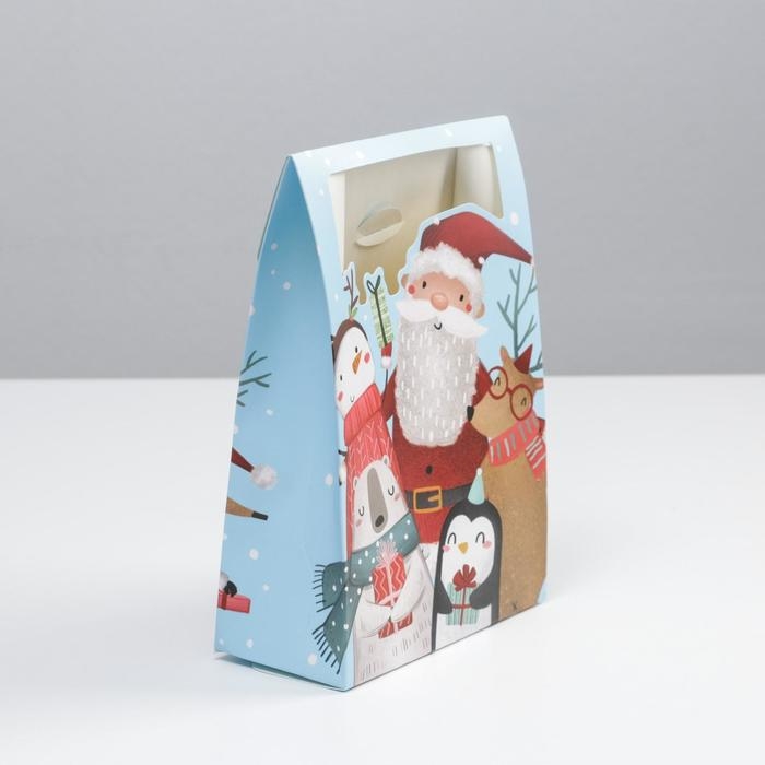Коробка подарочная новогодняя складная «С новым счастьем», 15 х 7 х 22 см, Новый год Коробка подарочная новогодняя складная «С новым счастьем», 15 х 7 х 22 см, Новый год