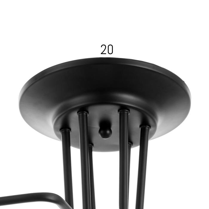 Люстра  Люстра "Линии" 6х40Вт Е27 черный 80х65х18 см BayerLux