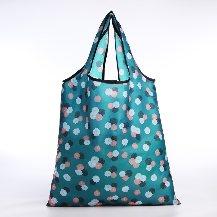 Сумка хозяйственная без застёжки, складная, цвет бирюзовый Сумка хозяйственная без застёжки, складная, цвет бирюзовый