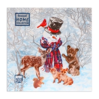 Новогодние салфетки бумажные Home Collection Сlassic «Лесные друзья», 3 слоя, 33х33 см, 20 шт