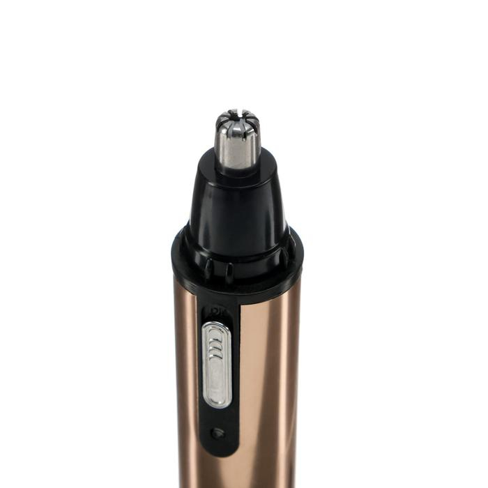 Триммер для волос Luazon LTRI-02, для носа/ушей, АКБ, золотистый Триммер для волос Luazon LTRI-02, для носа/ушей, АКБ, золотистый