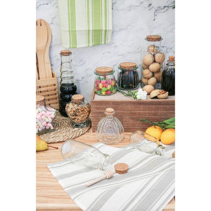 Набор стеклянных баночек для сыпучих продуктов с пробковой крышкой Доляна «Парфе», 100 мл, 5,7×7 см, 12 шт Набор стеклянных баночек для сыпучих продуктов с пробковой крышкой Доляна «Парфе», 100 мл, 5,7×7 см, 12 шт