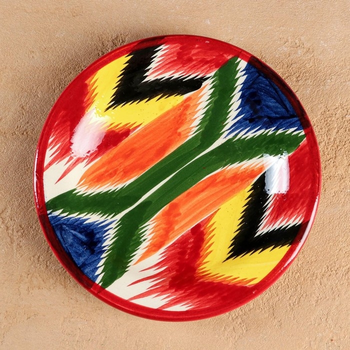 Тарелка Риштанская Керамика Тарелка Риштанская Керамика "Атлас", 20 см, узоры микс