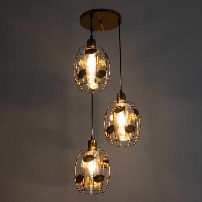 Светильник BayerLux Светильник BayerLux "Лаура" 3хE27 40Вт золото 32х32х100 см