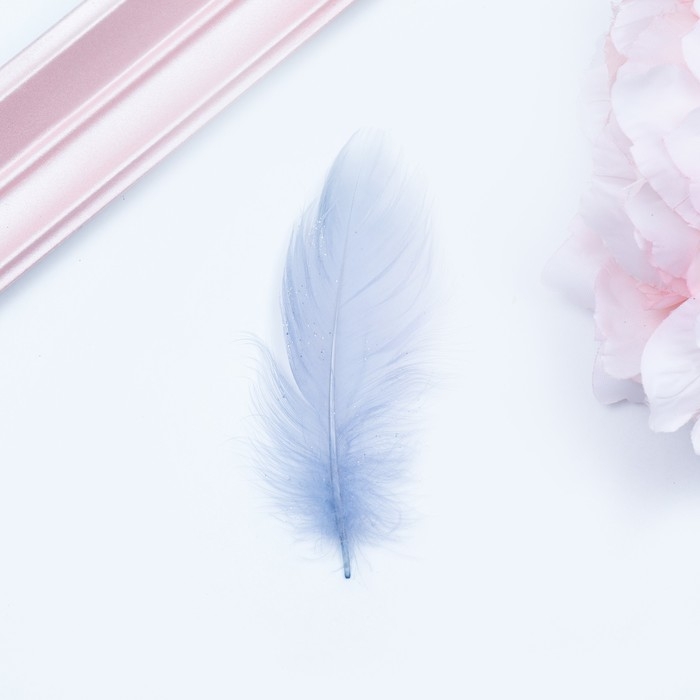 Наполнитель из перьев для шаров и подарков, серебро с глиттером, 10-12см 8 г Наполнитель из перьев для шаров и подарков, серебро с глиттером, 10-12см 8 г