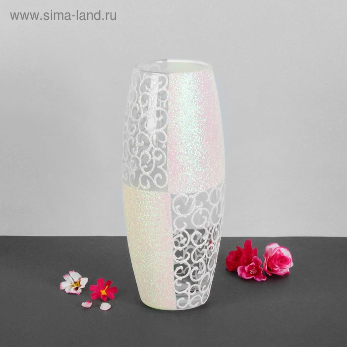 Ваза Ваза "Белые узоры" 25 см