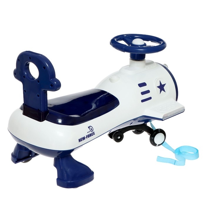 Каталка-толокар «Бибикар», звук, бело-синий Каталка-толокар «Бибикар», звук, бело-синий