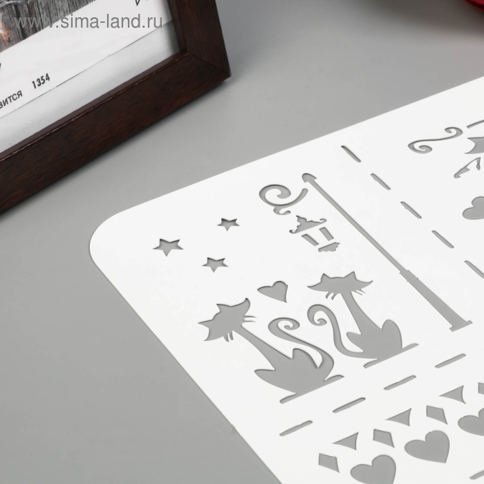 Трафарет пластик А5 Трафарет пластик А5 "Кошечки"