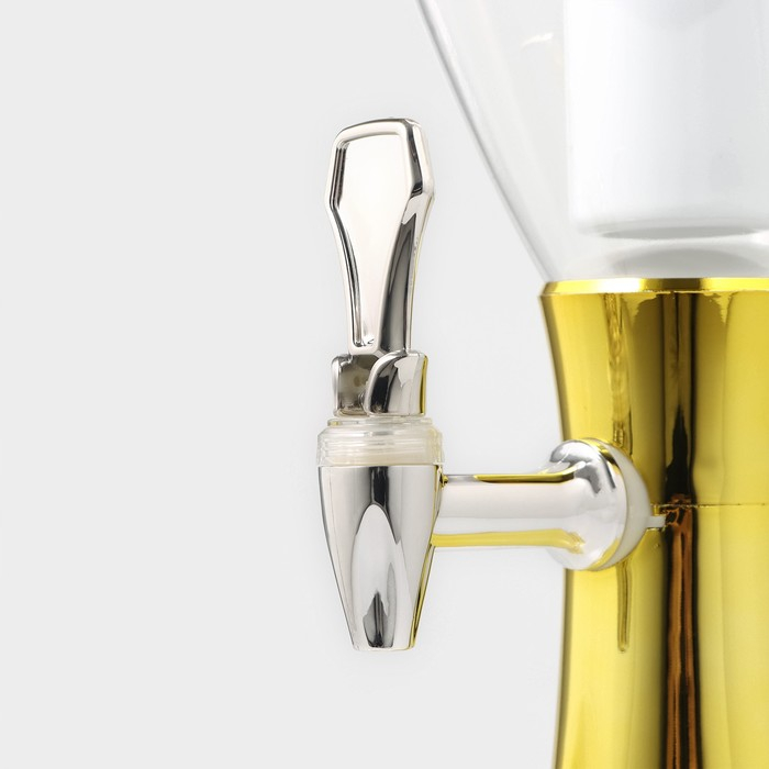 Башня пивная Gold, колба с подсветкой, 3 л, цвет золотой Башня пивная Gold, колба с подсветкой, 3 л, цвет золотой