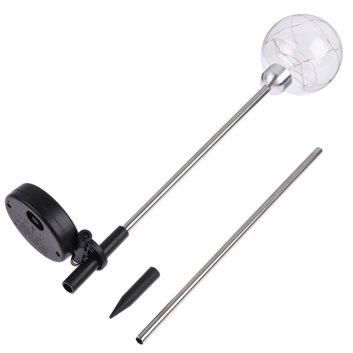 Садовый светильник на солнечной батарее «Шар», 70 см, 20 LED, свечение мульти Садовый светильник на солнечной батарее «Шар», 70 см, 20 LED, свечение мульти