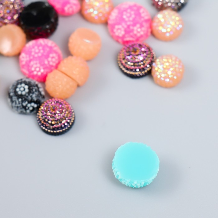 Декор для творчества пластик Декор для творчества пластик "Вязаные шарики" набор 24 шт 1х1х0,8 см