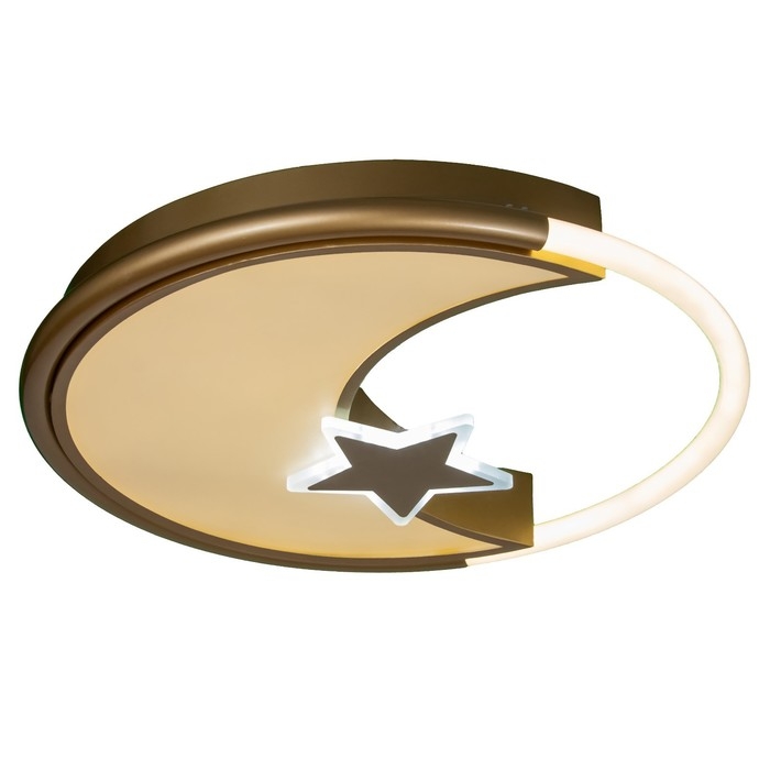 Люстра с ПДУ 2221/1 LED 110Вт диммер золото 48х48х7 см BayerLux