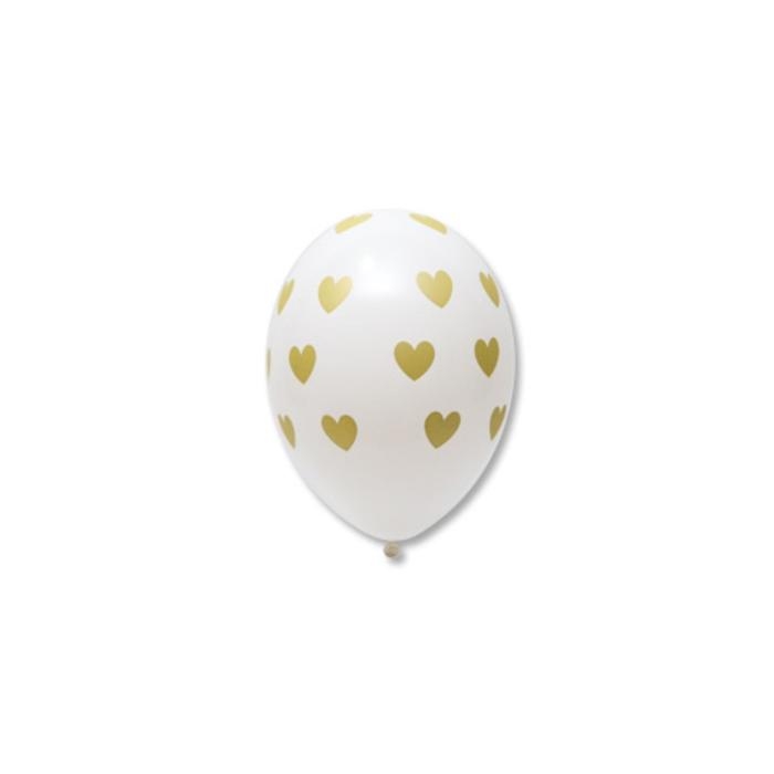 Шар латексный 14" &laquo;Золотые сердца&raquo;, набор 25 шт.